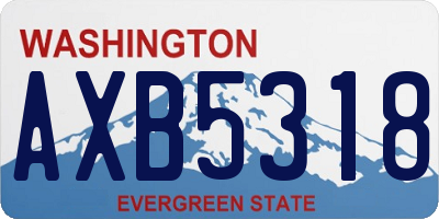 WA license plate AXB5318