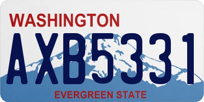 WA license plate AXB5331