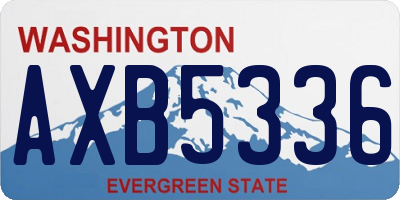 WA license plate AXB5336