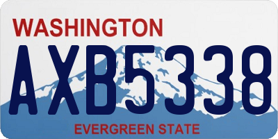 WA license plate AXB5338