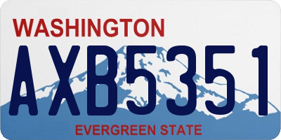 WA license plate AXB5351