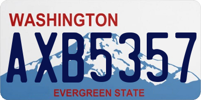 WA license plate AXB5357