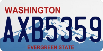 WA license plate AXB5359