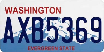 WA license plate AXB5369