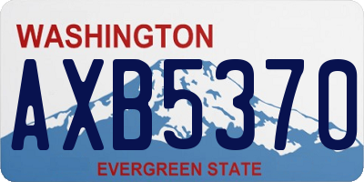 WA license plate AXB5370