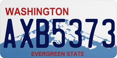 WA license plate AXB5373