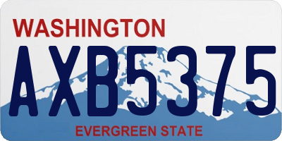 WA license plate AXB5375