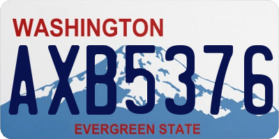 WA license plate AXB5376