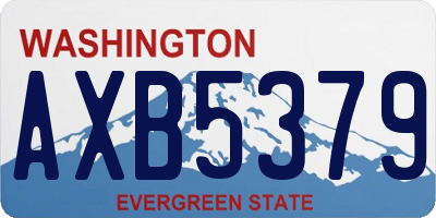 WA license plate AXB5379