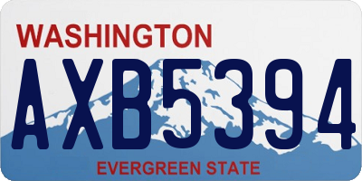 WA license plate AXB5394