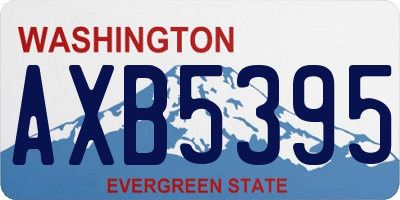 WA license plate AXB5395