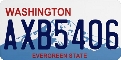WA license plate AXB5406
