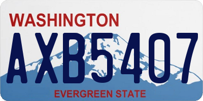WA license plate AXB5407