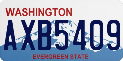 WA license plate AXB5409