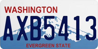 WA license plate AXB5413