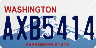 WA license plate AXB5414