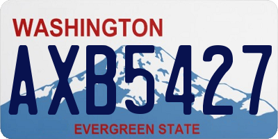 WA license plate AXB5427