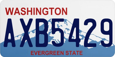 WA license plate AXB5429