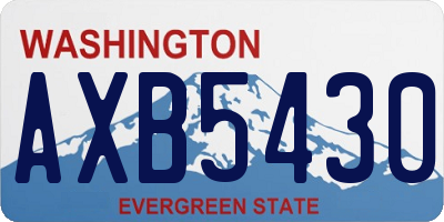 WA license plate AXB5430