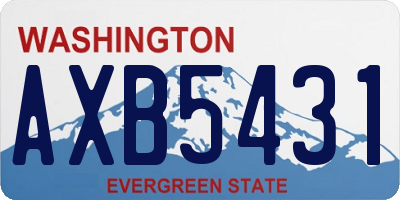 WA license plate AXB5431
