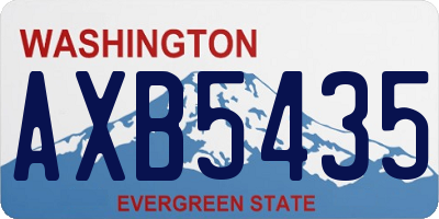 WA license plate AXB5435