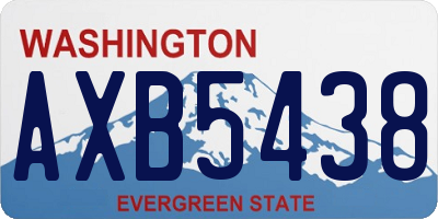 WA license plate AXB5438