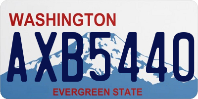 WA license plate AXB5440