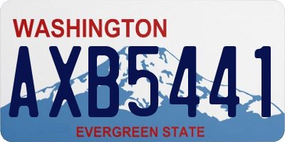 WA license plate AXB5441