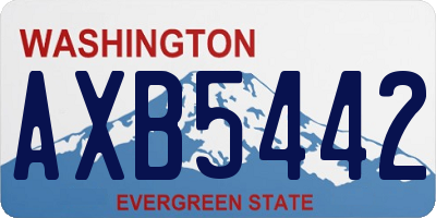 WA license plate AXB5442