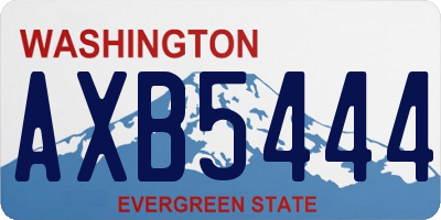WA license plate AXB5444