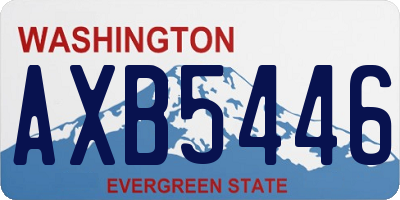 WA license plate AXB5446