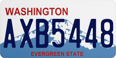 WA license plate AXB5448