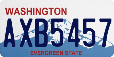 WA license plate AXB5457