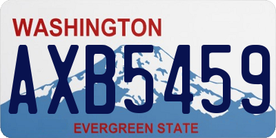 WA license plate AXB5459