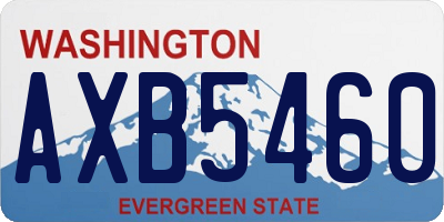 WA license plate AXB5460