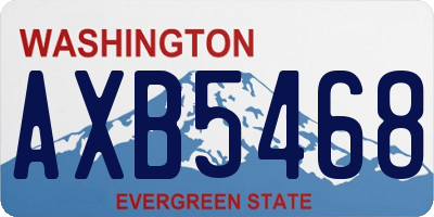 WA license plate AXB5468