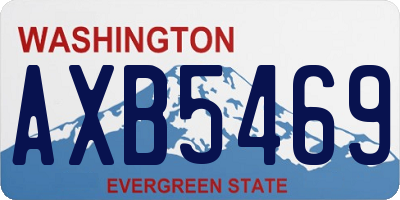 WA license plate AXB5469