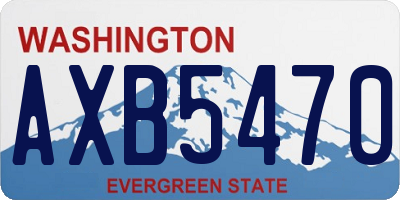 WA license plate AXB5470