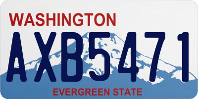 WA license plate AXB5471