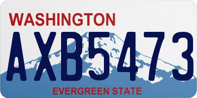 WA license plate AXB5473