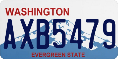 WA license plate AXB5479