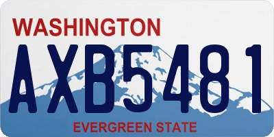 WA license plate AXB5481
