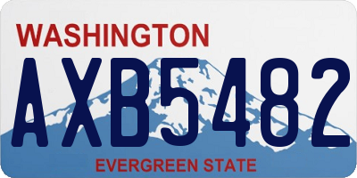 WA license plate AXB5482