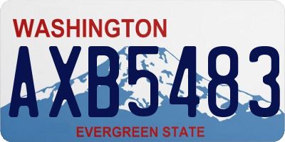 WA license plate AXB5483