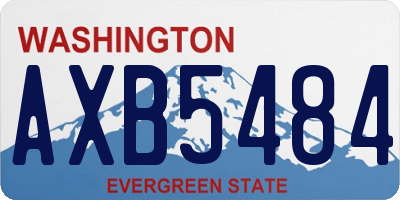 WA license plate AXB5484