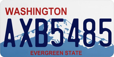 WA license plate AXB5485