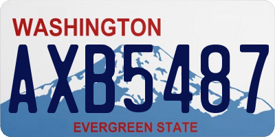 WA license plate AXB5487