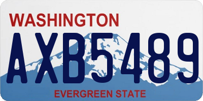 WA license plate AXB5489
