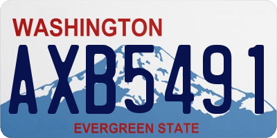 WA license plate AXB5491