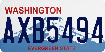 WA license plate AXB5494